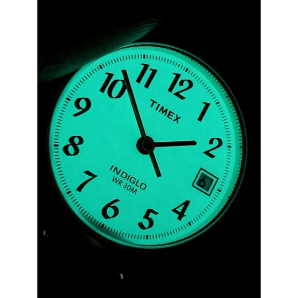 Timex Women's Watch T2H491 Indiglo Quartz Two Tone White Dial Expansion Band - Picture 7 of 14